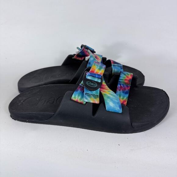 Chaco Chillos Slide Sandals Men\'s 12 Dark Tie-Dye Comfort Adjustable Slip On main image 10